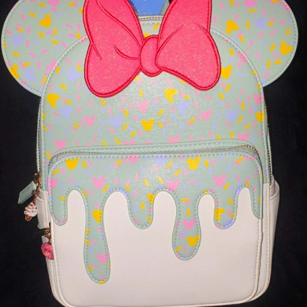 Danielle Nicole Minnie Mouse Mint Ice Cream Minibackpack with Custom Charms